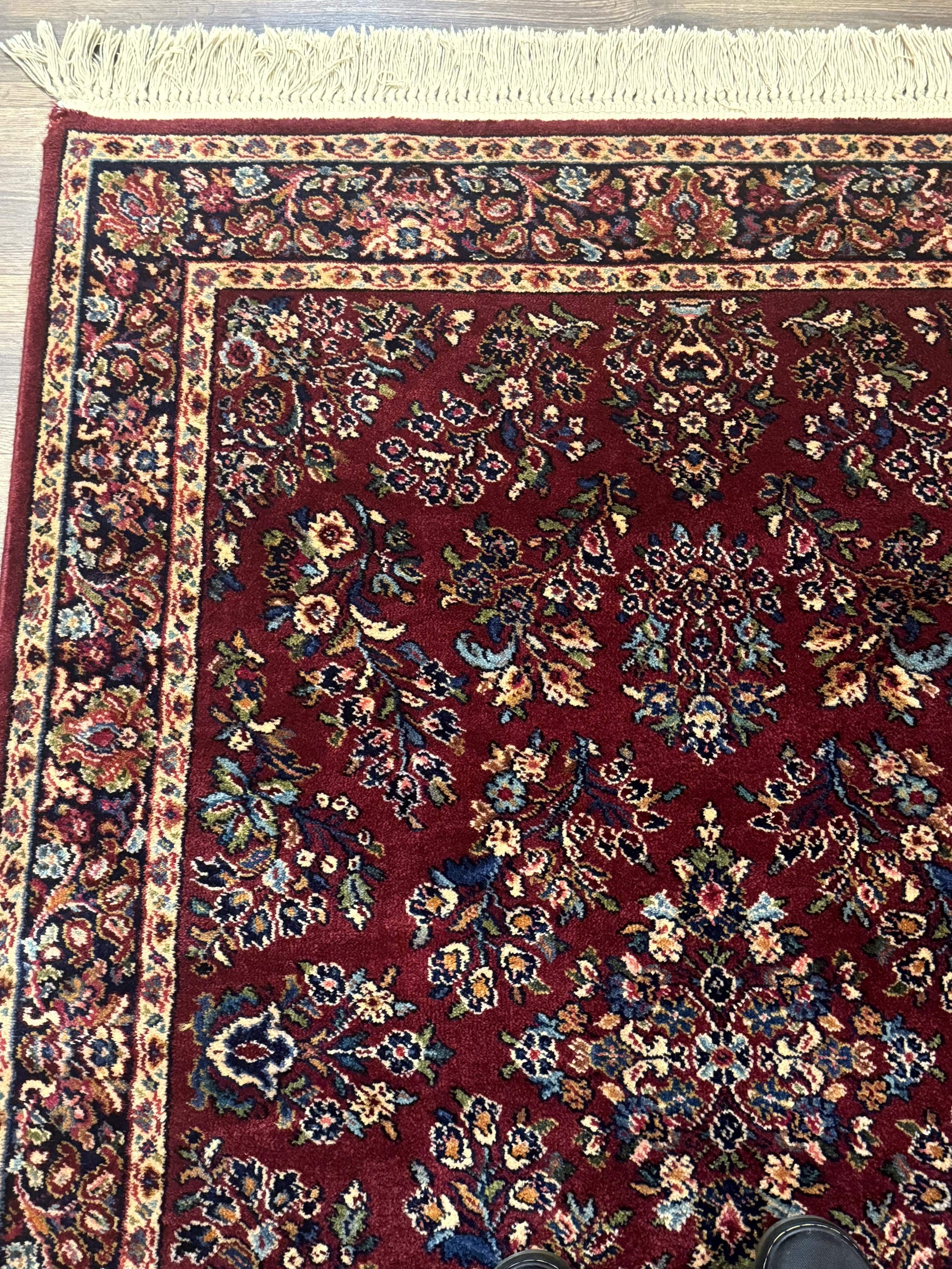 4x6 Karastan Rug Red Sarouk #785, Wool Pile Original 700 Series, Vintage Discontinued by Jewel Rugs