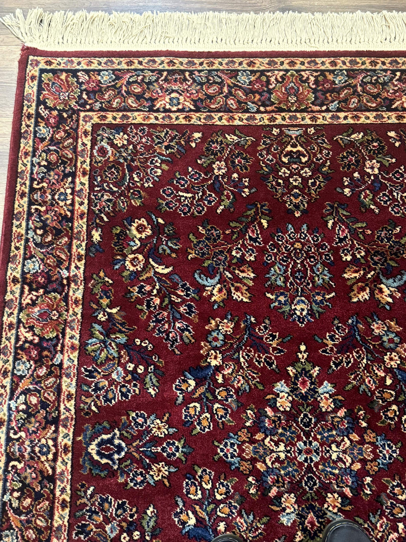 4x6 Karastan Rug Red Sarouk #785, Wool Pile Original 700 Series, Vintage Discontinued by Jewel Rugs