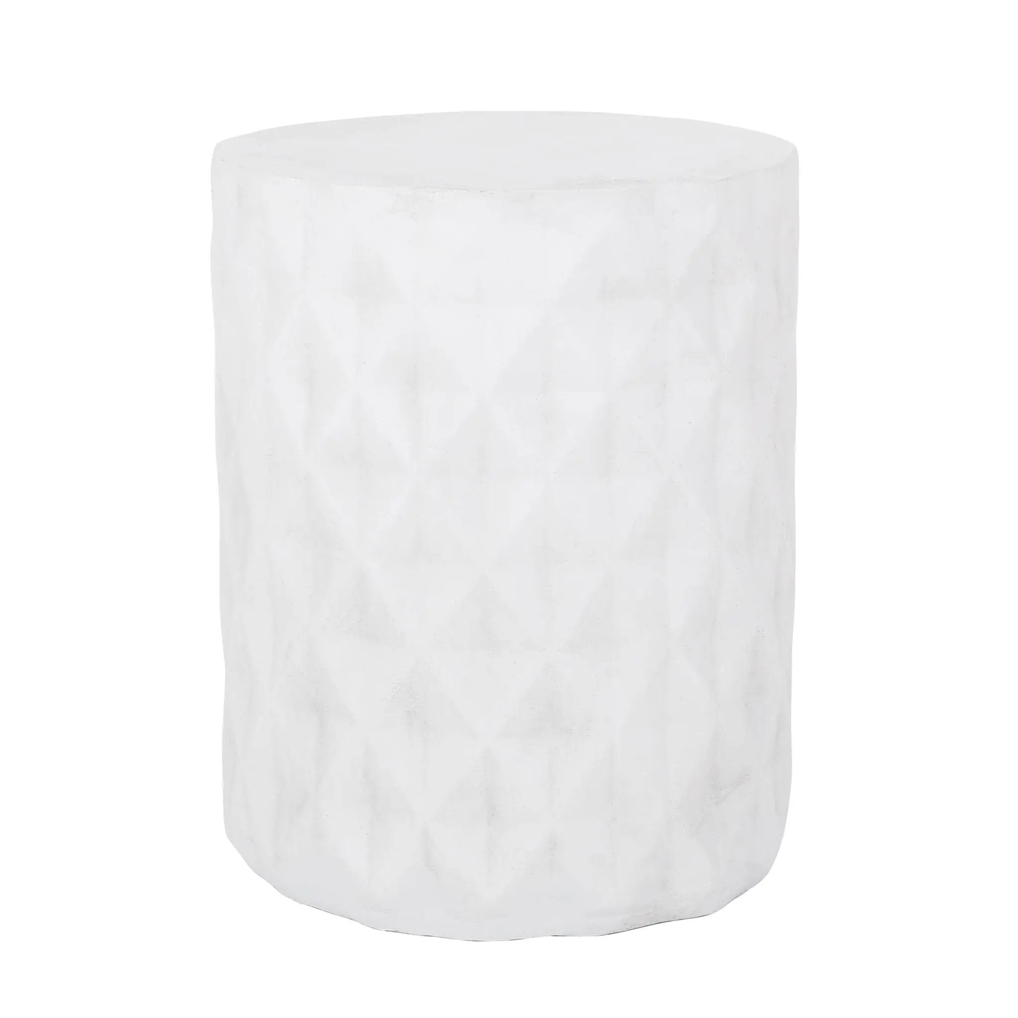 Outdoor Lightweight Concrete Side Table - Antique White by HouseOfZazla