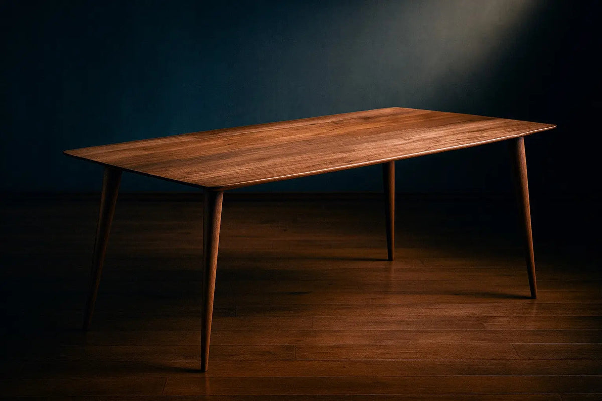 Edge Glued Hardwood Dining Table - Solid Kitchen Table, photo 9 of 15