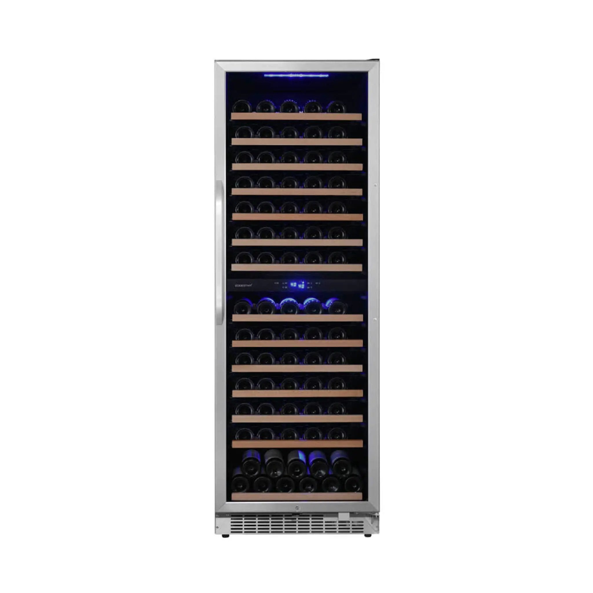 Edgestar 24-Inch 141 Bottle Capacity Freestanding Dual Zone Wine Cooler With Interior Lighting [CWR1552DZ] (SAK49245) by SAKSBY WHOLESALE