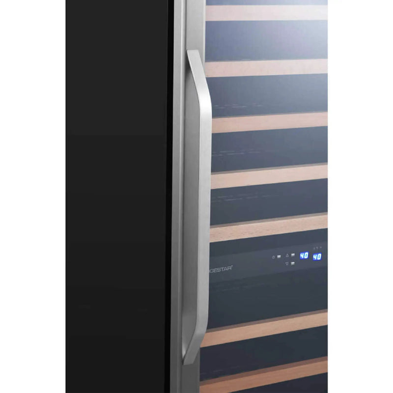 Edgestar 24-Inch 141 Bottle Capacity Freestanding Dual Zone Wine Cooler With Interior Lighting [CWR1552DZ] (SAK49245) by SAKSBY WHOLESALE