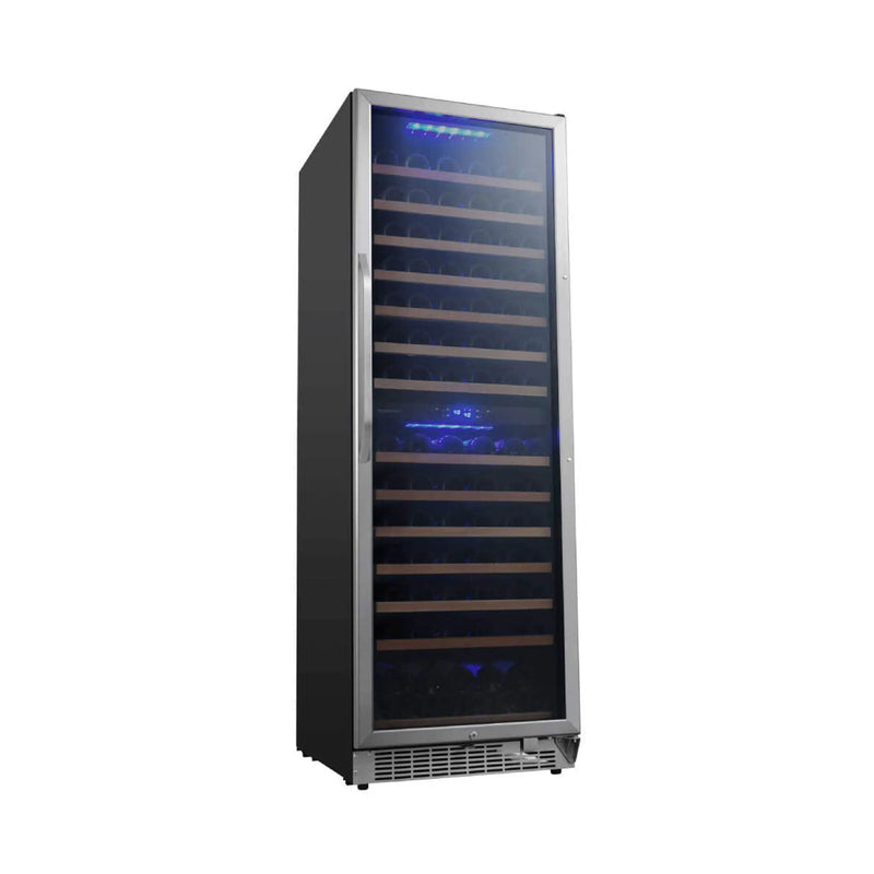 Edgestar 24-Inch 141 Bottle Capacity Freestanding Dual Zone Wine Cooler With Interior Lighting [CWR1552DZ] (SAK49245) by SAKSBY WHOLESALE