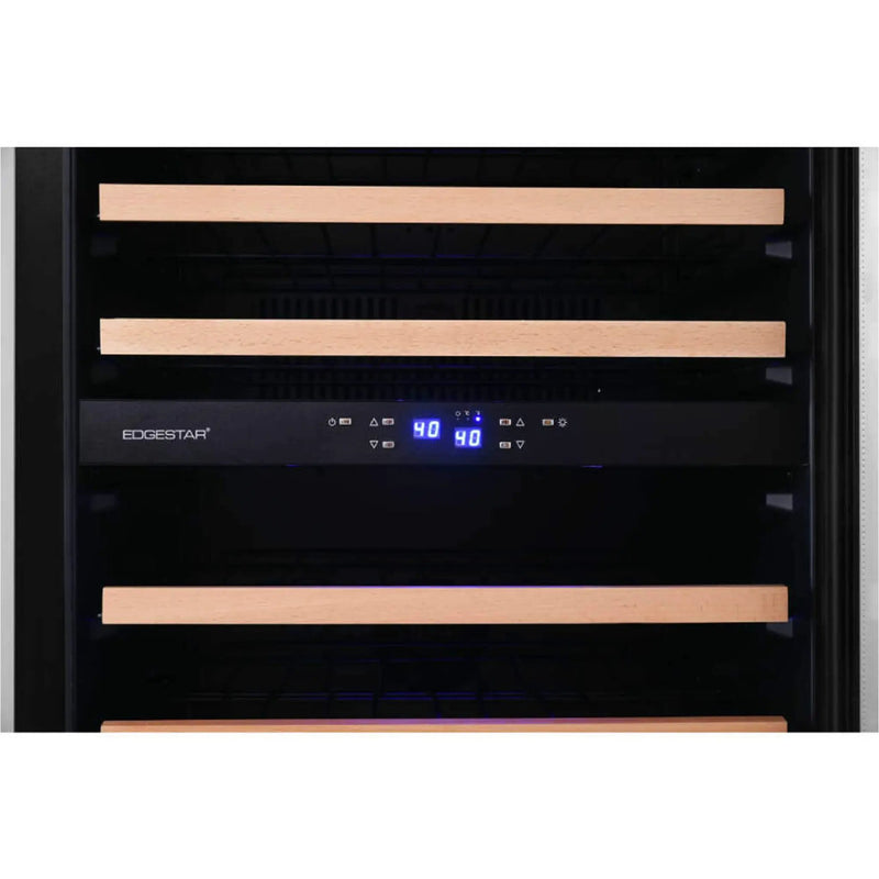 Edgestar 24-Inch 141 Bottle Capacity Freestanding Dual Zone Wine Cooler With Interior Lighting [CWR1552DZ] (SAK49245) by SAKSBY WHOLESALE
