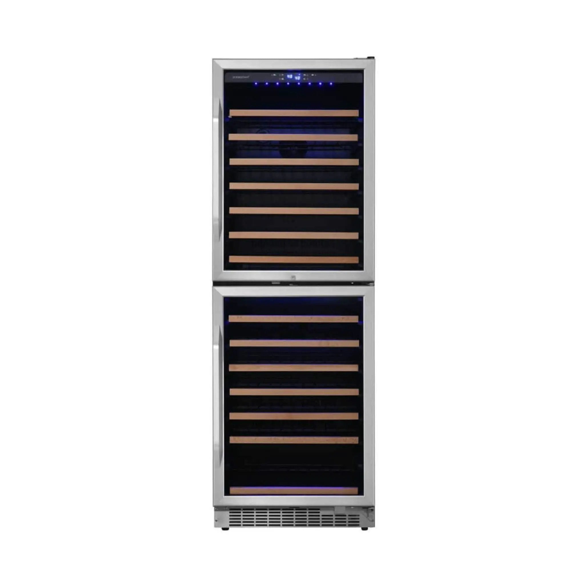 Edgestar 24-Inch 142 Bottle Built-In Dual Zone Double Door Wine Cooler With Door Lock [CWR1553DD] (SAK30742) by SAKSBY WHOLESALE