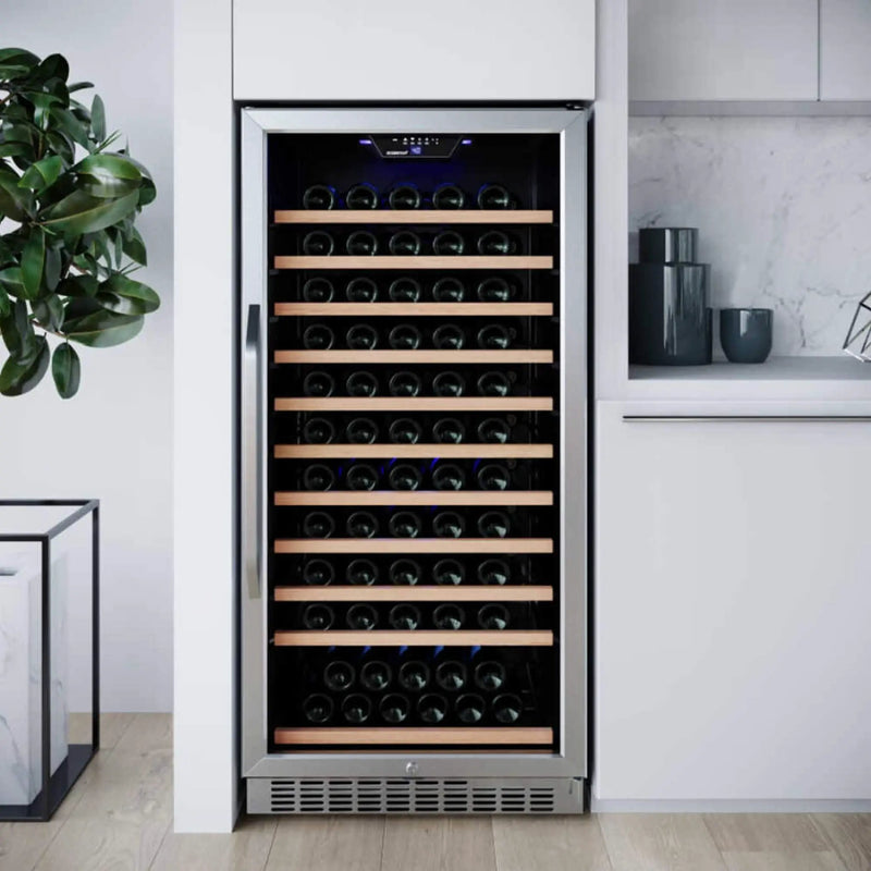 Edgestar 24-Inch Wide 111 Bottle Capacity Freestanding Single Zone Wine Cooler [CWR1212SZ] (SAK68320) by SAKSBY WHOLESALE