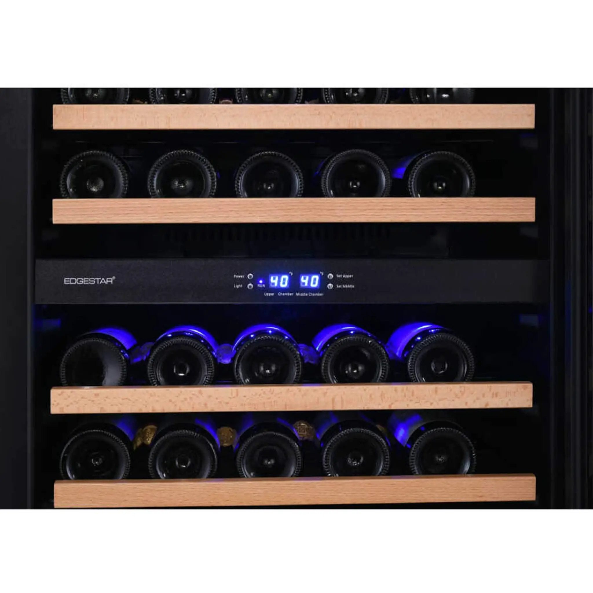 Edgestar 24-Inch Wide 131 Bottle Capacity Built-In Triple Zone Wine Cooler (SAK65891) by SAKSBY WHOLESALE
