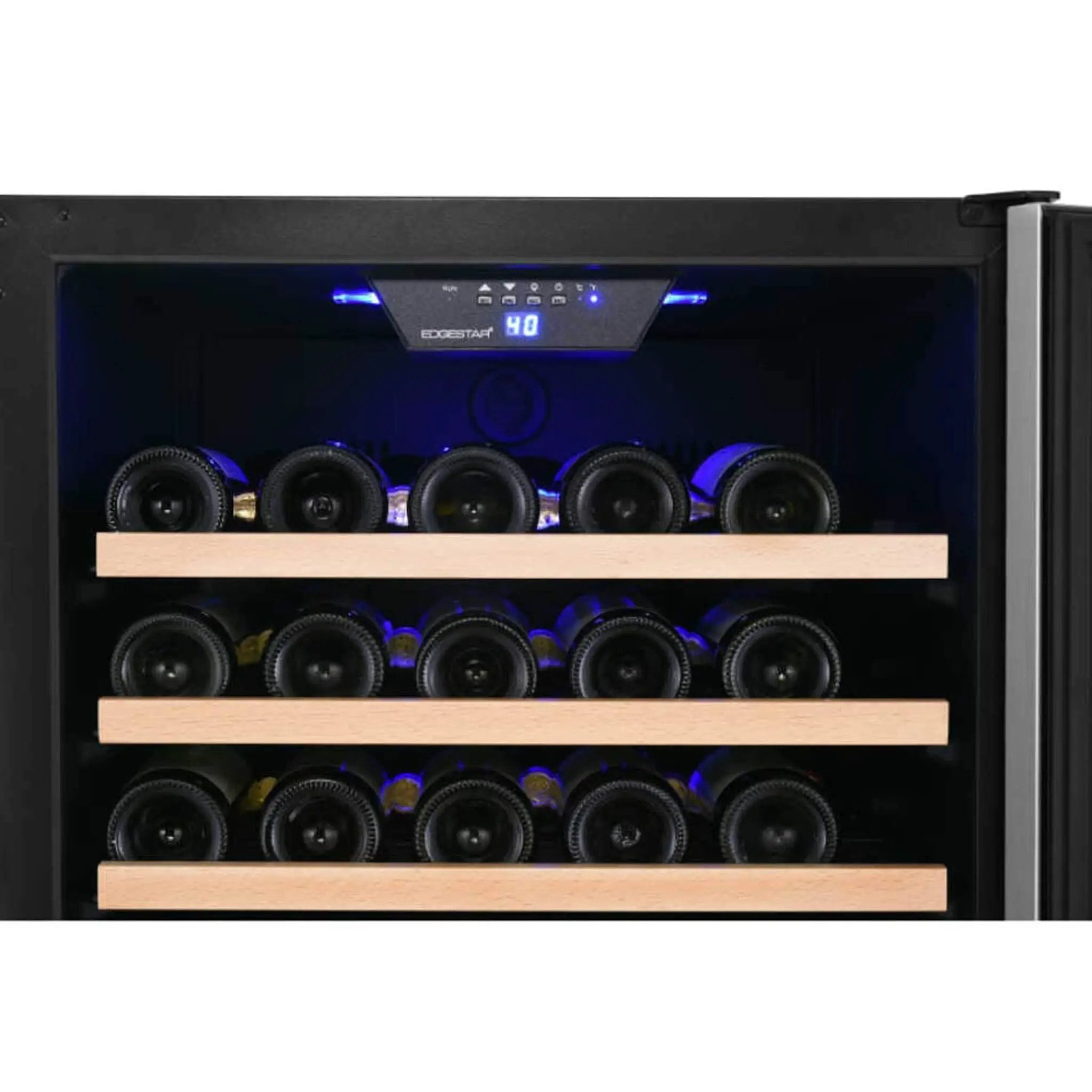 Edgestar 24-Inch Wide 151 Bottle Capacity Freestanding Single Zone Wine Cooler With Even Cooling Technology (SAK30756) by SAKSBY WHOLESALE