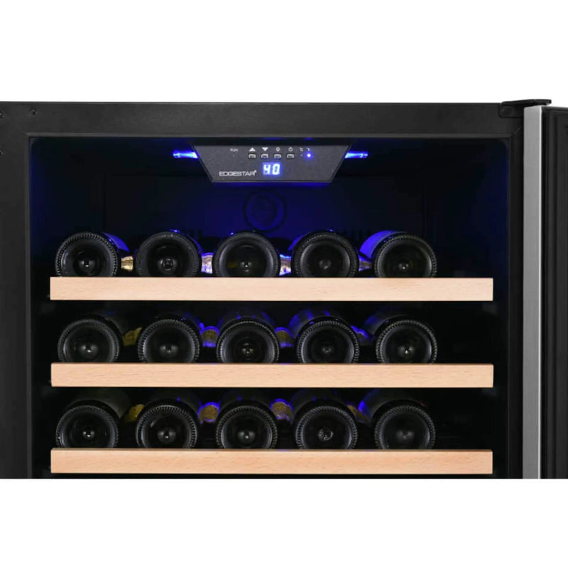 Edgestar 24-Inch Wide 151 Bottle Capacity Freestanding Single Zone Wine Cooler With Even Cooling Technology (SAK30756) by SAKSBY WHOLESALE