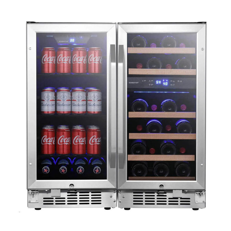 Edgestar 30-Inch Dual Zone Side By Side Cooler With 26 Wine Bottle And 80 Can Capacity [CWBV80261] (SAK72461) by SAKSBY WHOLESALE
