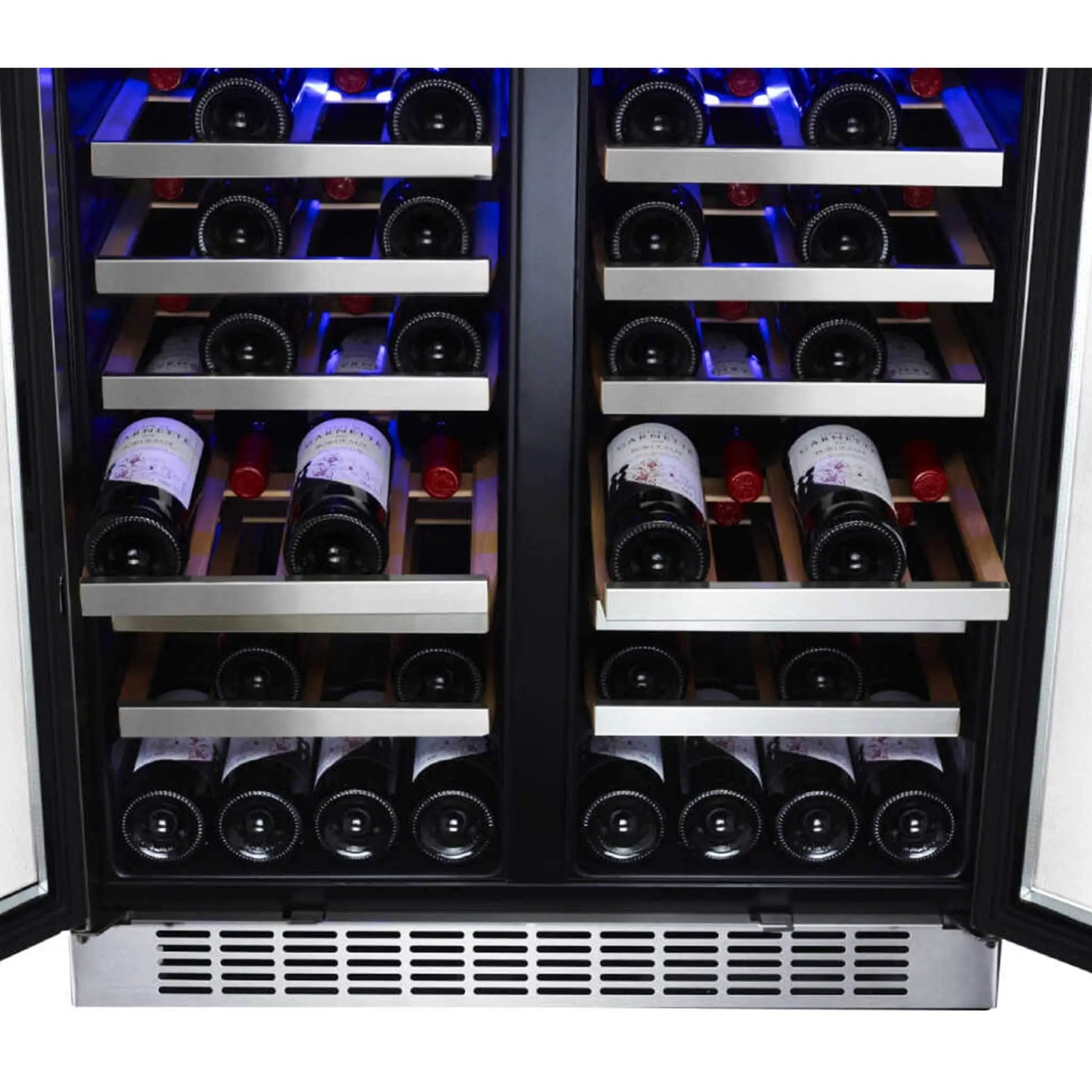 Edgestar 30-Inch Wide 56 Bottle Capacity Built-In French Door Wine Cooler With Door Locks [CWR5631FD] (SAK56381) by SAKSBY WHOLESALE
