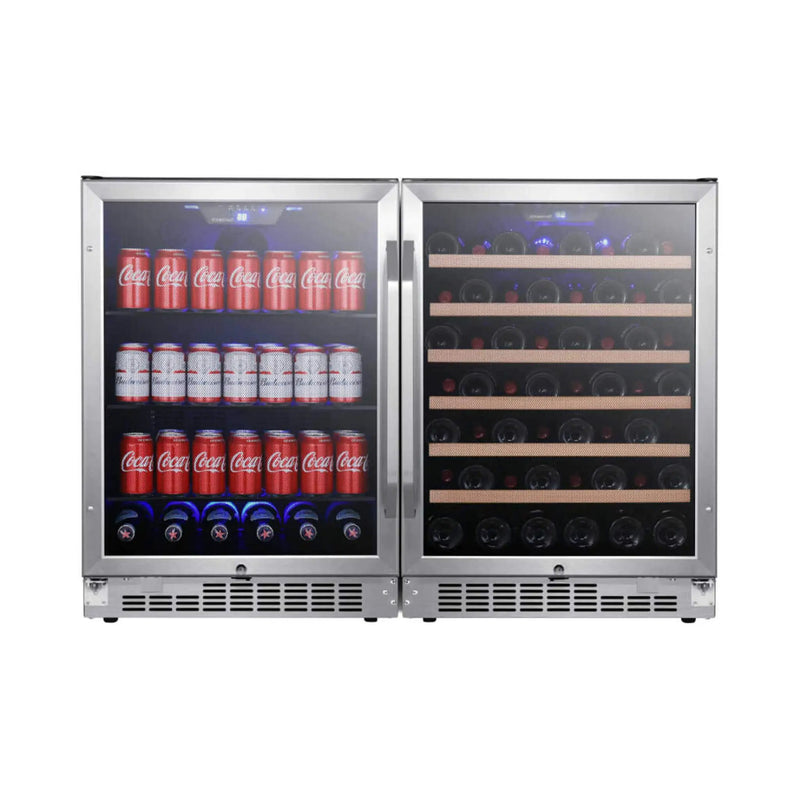 Edgestar 48-Inch Wide Built-In Side-by-Side Wine & Beverage Center With 142 Can & 53 Bottle Capacity (SAK17392) by SAKSBY WHOLESALE