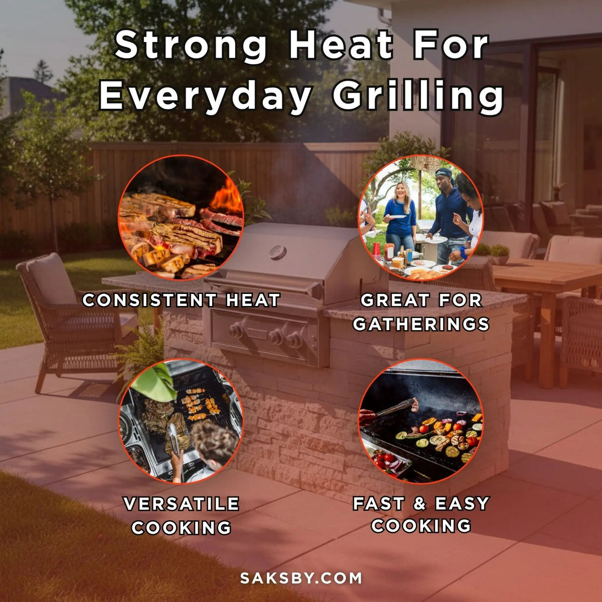 Edgestar 60K BTU 30-Inch Outdoor Built-In Grill With Rotisserie And LED Lighting (SAK52871) by SAKSBY WHOLESALE