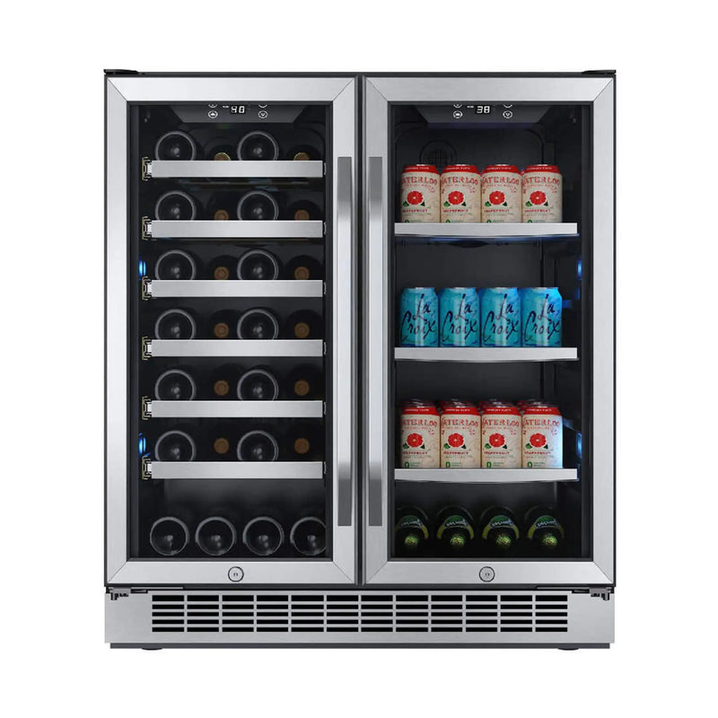 Edgestar 30-Inch Wide 28 Bottle Built In Dual Zone Beverage Center With 86 Can Capacity (SAK35972) by SAKSBY WHOLESALE