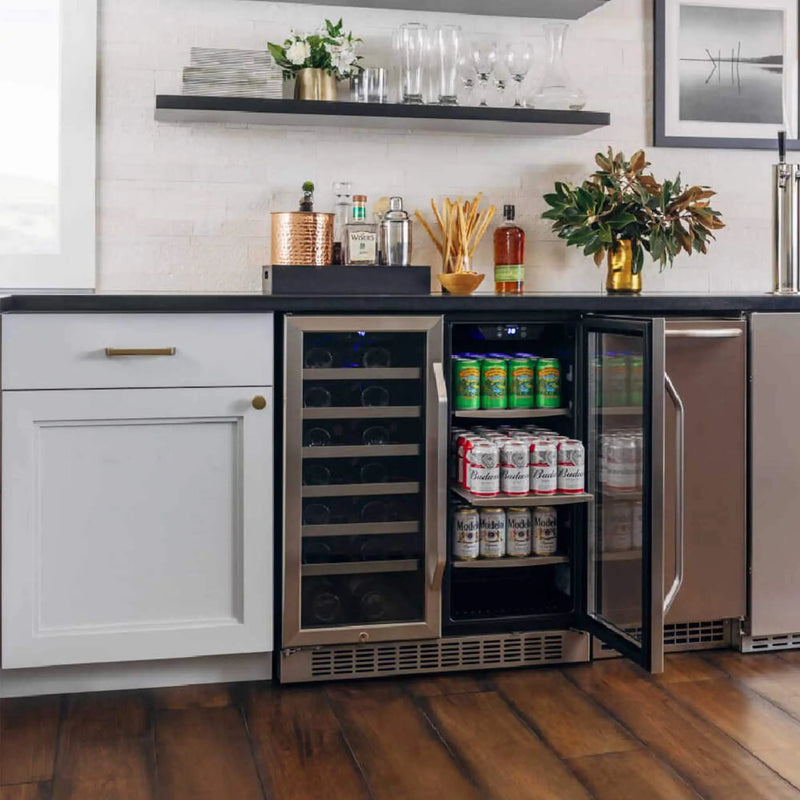 Edgestar 30-Inch Wide 28 Bottle Built In Dual Zone Beverage Center With 86 Can Capacity (SAK35972) by SAKSBY WHOLESALE