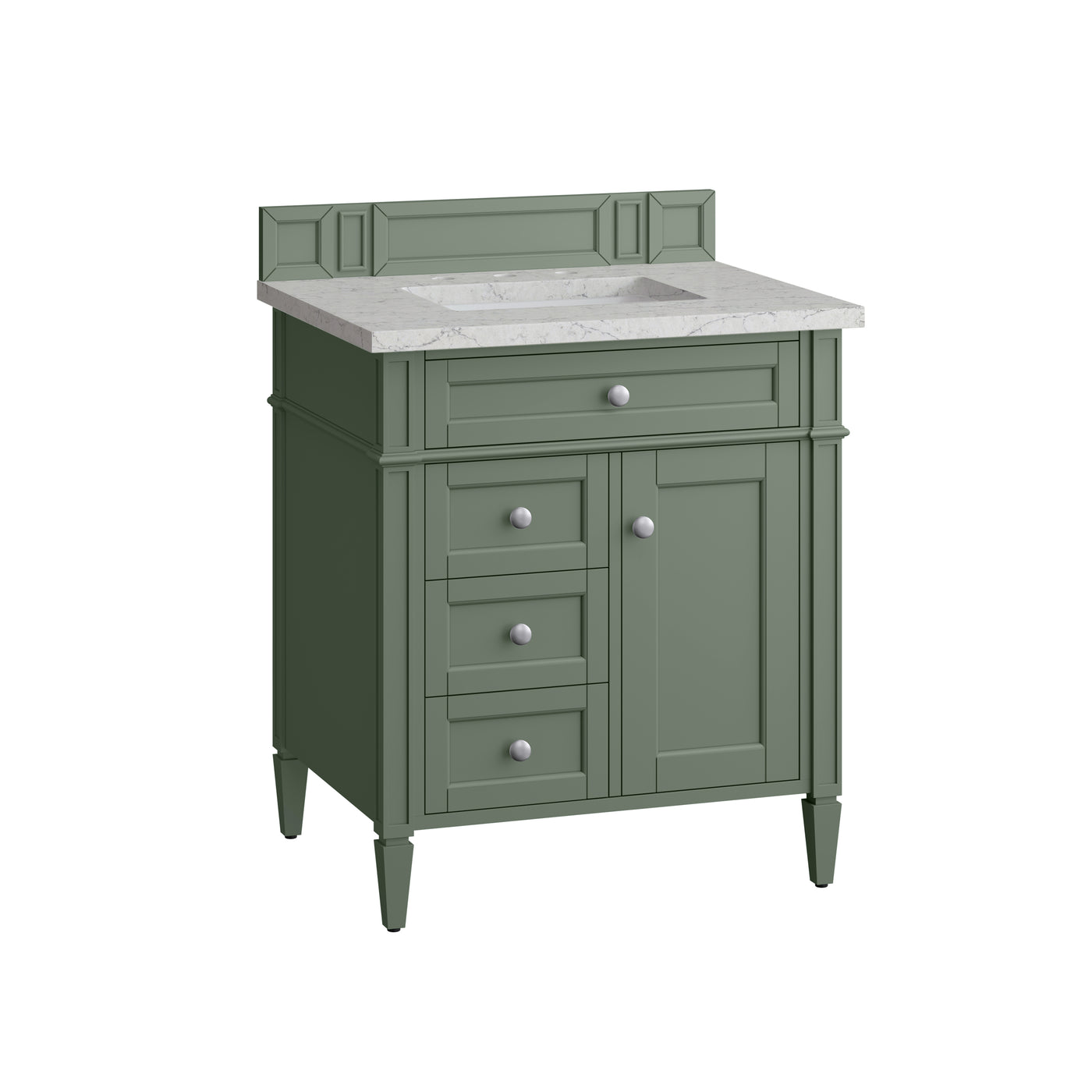 James Martin Brittany 30" Single Bathroom Vanity, Smokey Celadon, view 31