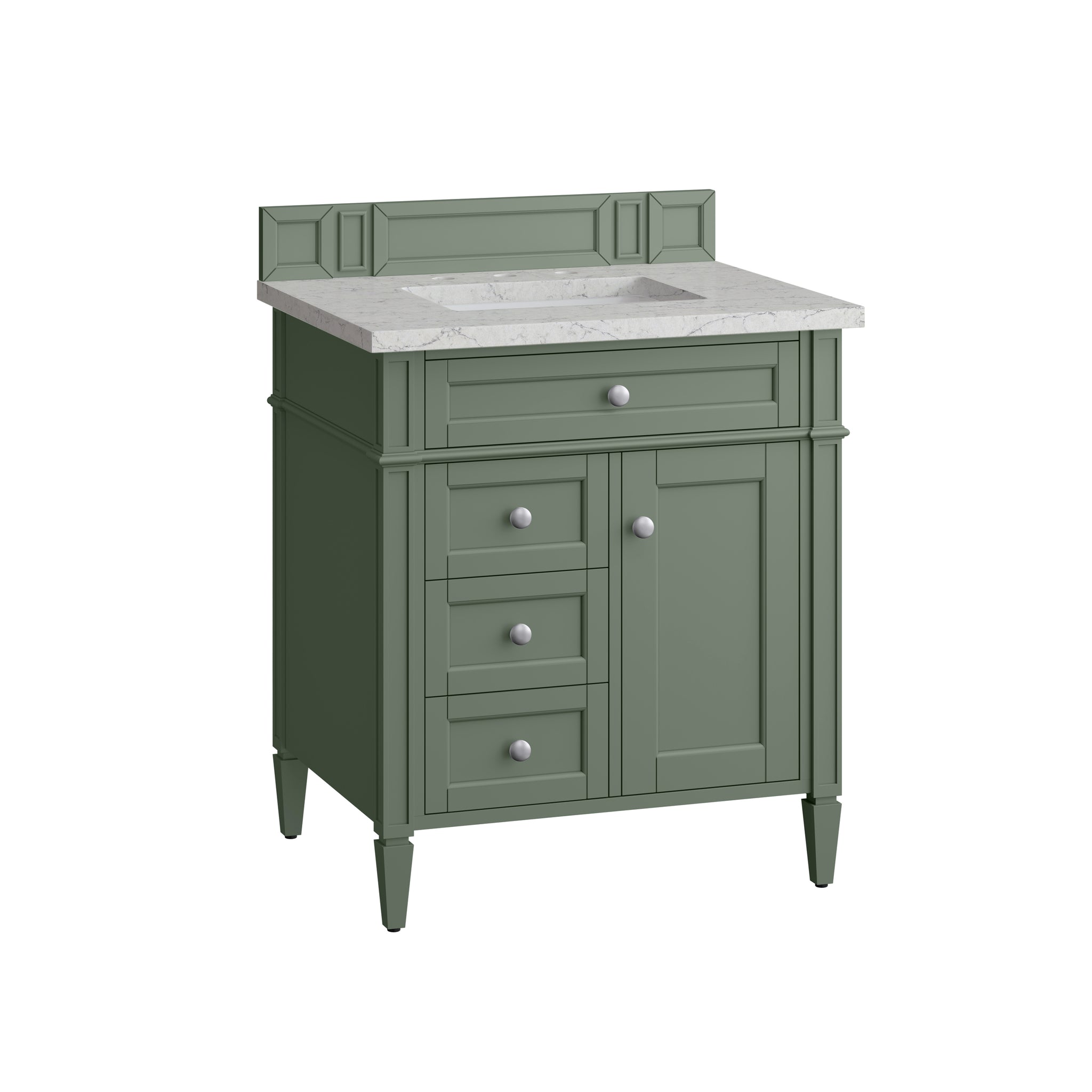 James Martin Brittany 30" Single Bathroom Vanity, Smokey Celadon, view 31