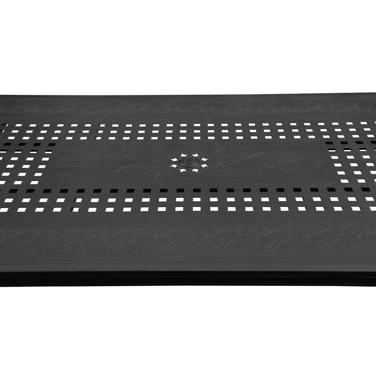 Traditional Outdoor Aluminum 95-in Rectangle Large Patio Dining Table by Sharicks