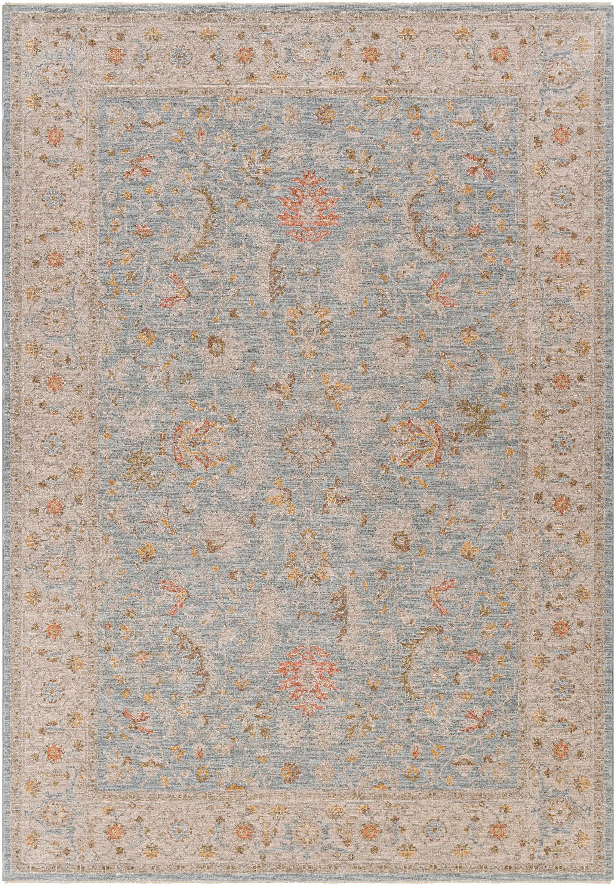 Edie Taupe Thick Luxe Oushak Rug by Boutique Rugs