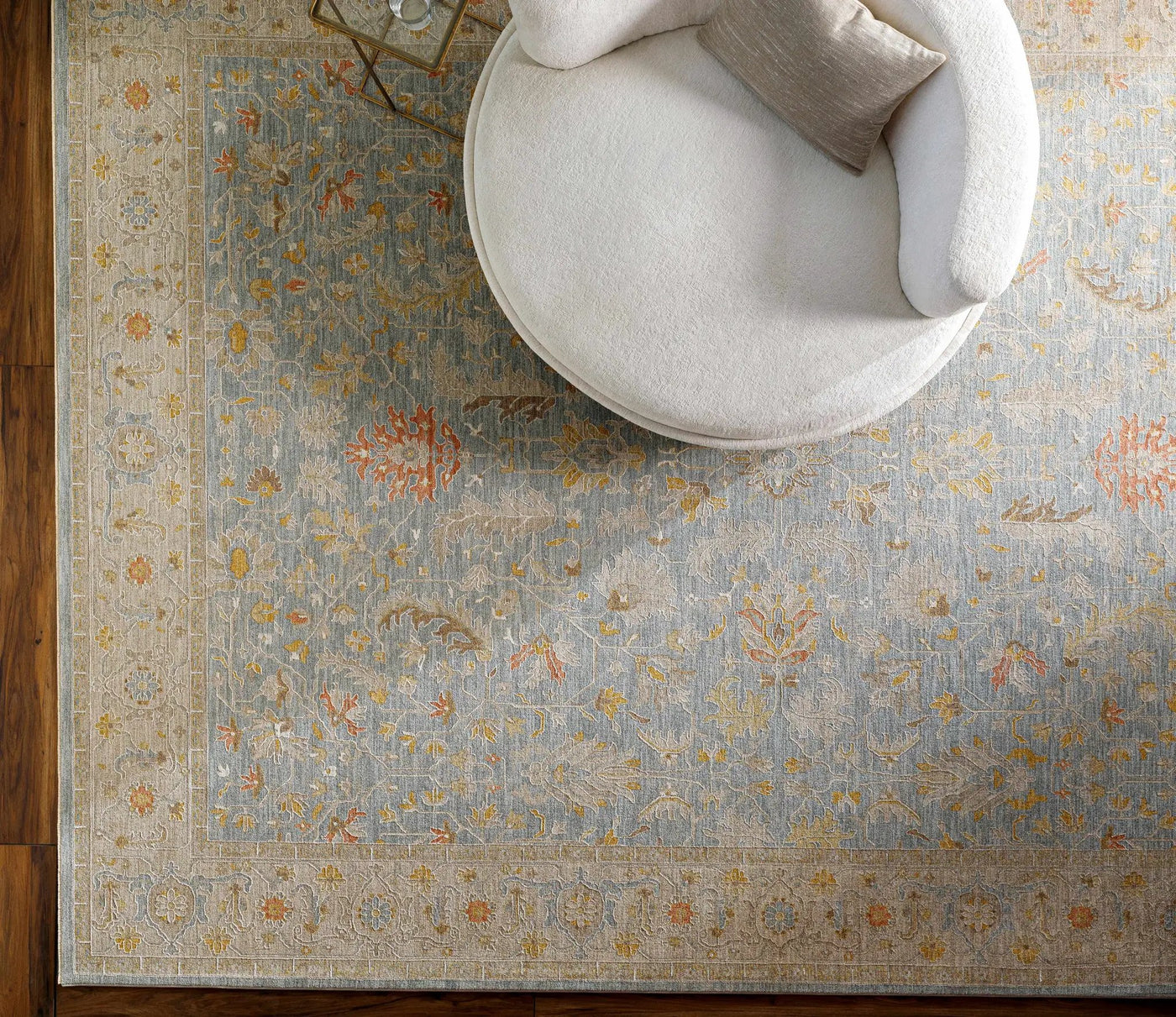 Edie Taupe Thick Luxe Oushak Rug by Boutique Rugs