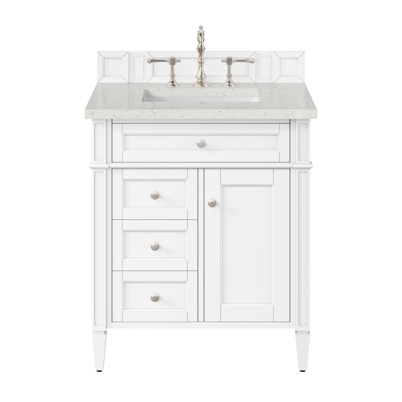 James Martin Brittany 30" Single Bathroom Vanity, Bright White, view 15