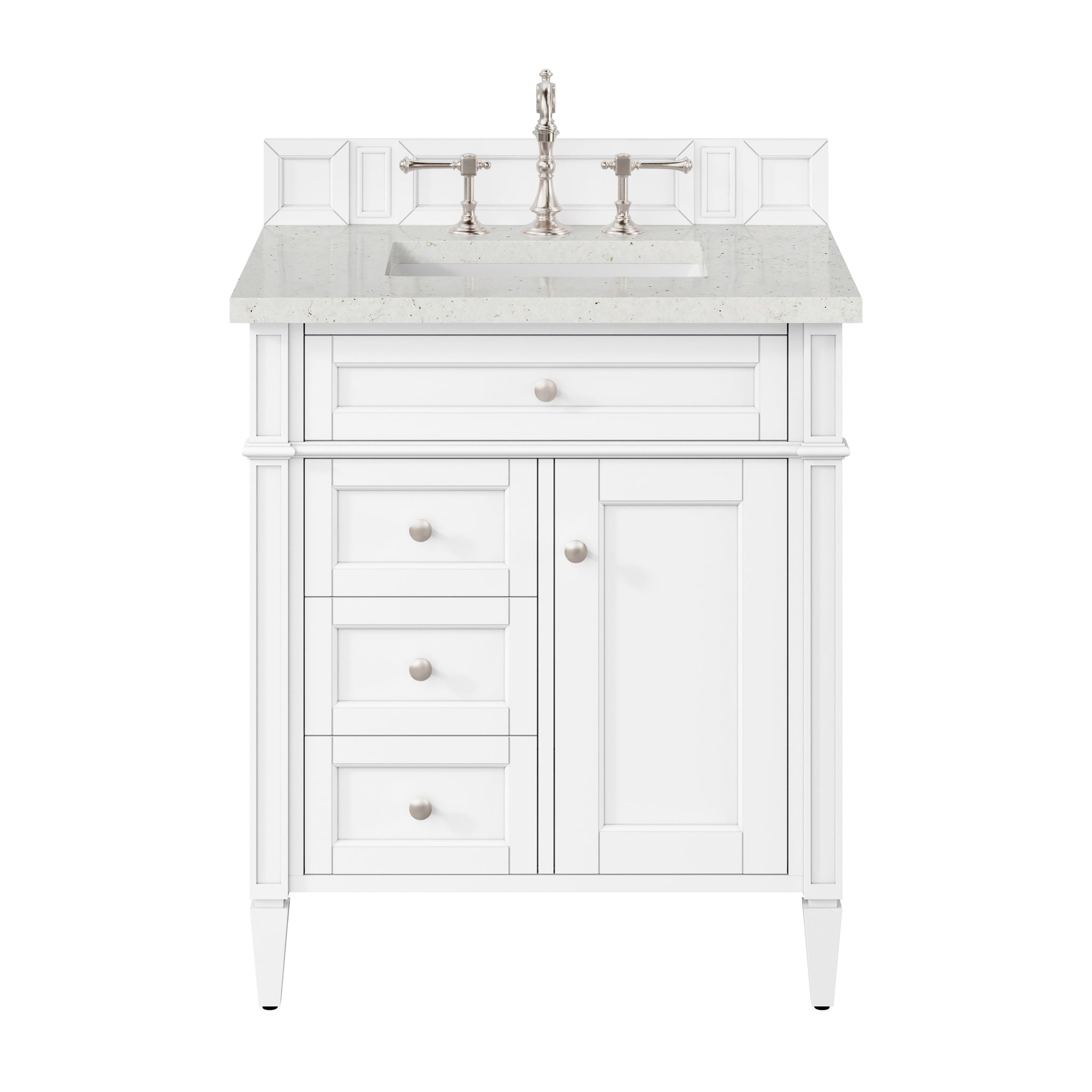 James Martin Brittany 30" Single Bathroom Vanity, Bright White, view 15