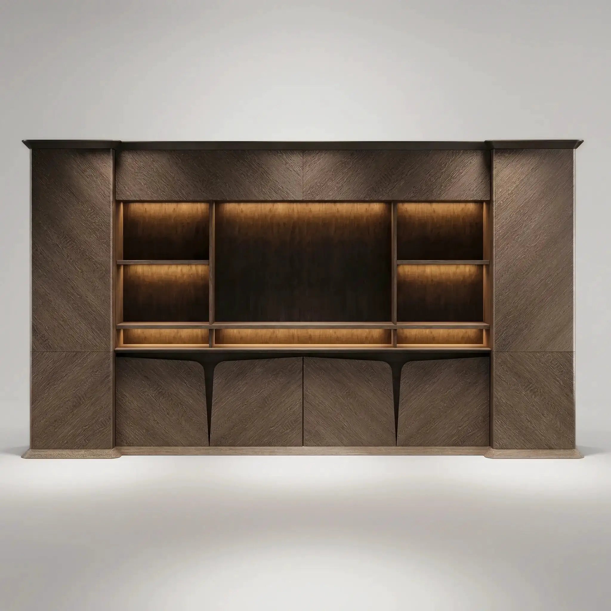 Brandy · Office Shelves w/ Integrated Lighting & Storage by Arc Grove