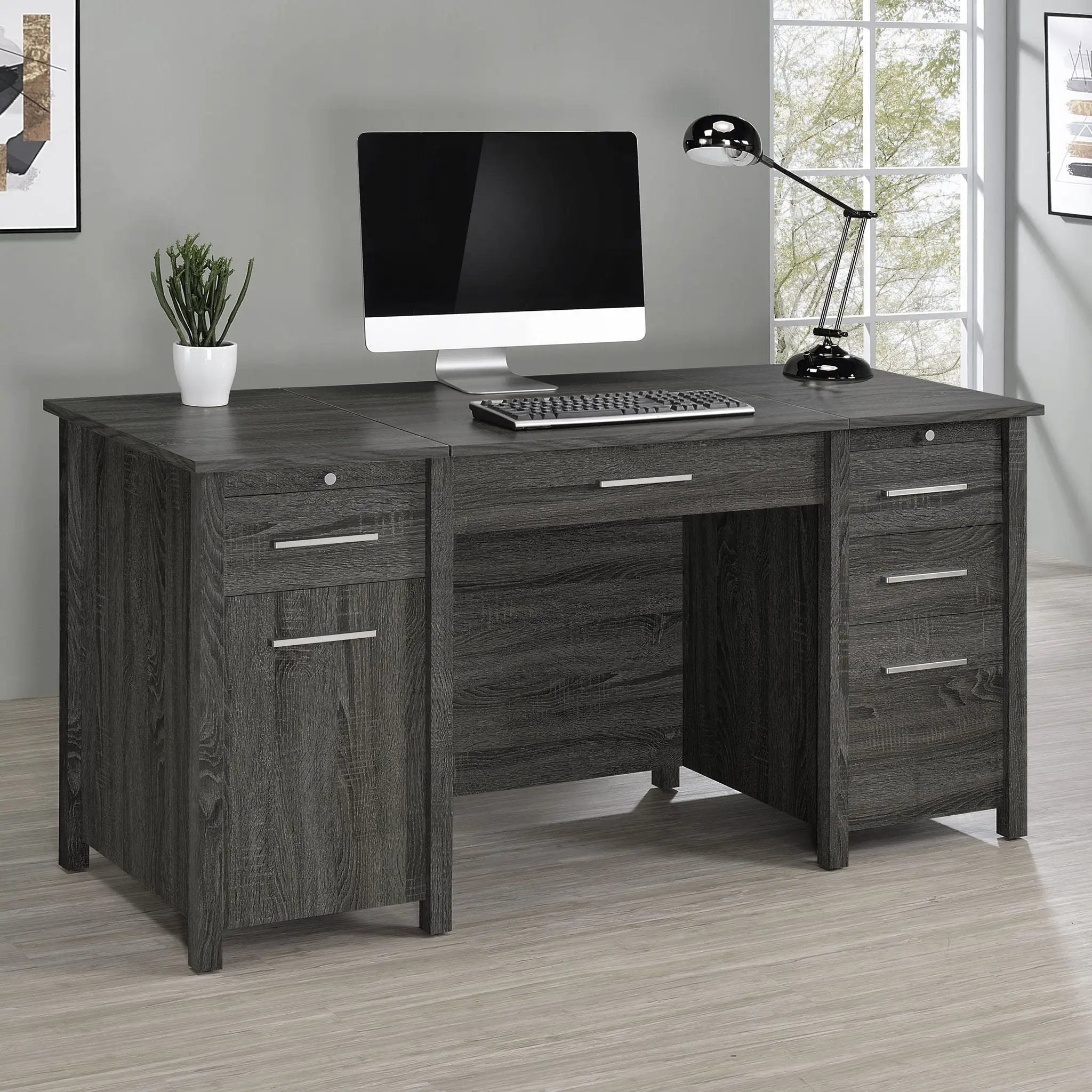 Rayna - 4 Drawer Office Desk With Lift-Top