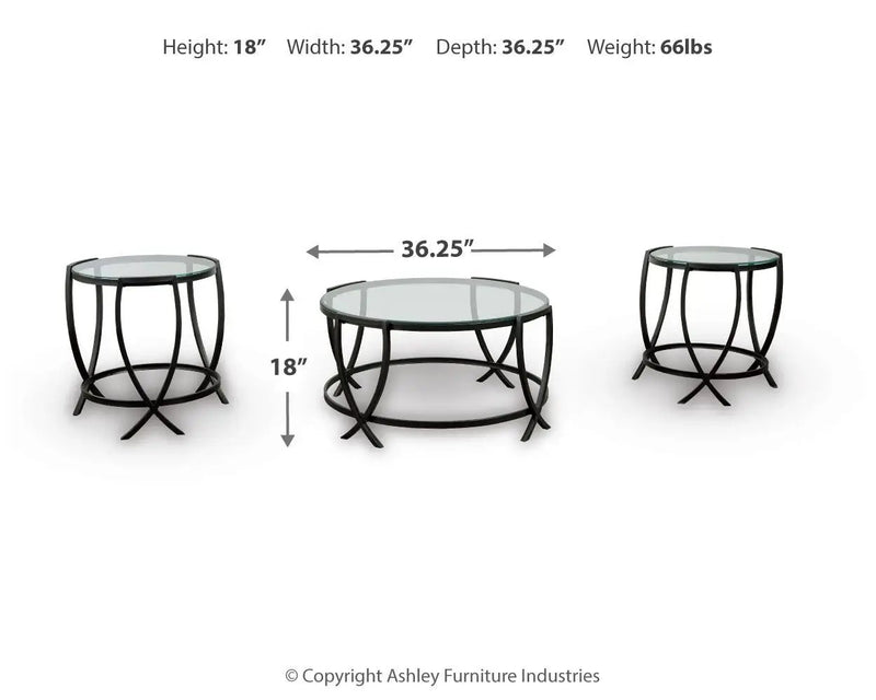 Tarrin - Occasional Table Set (Set of 3) - Black by Unique Piece Furniture