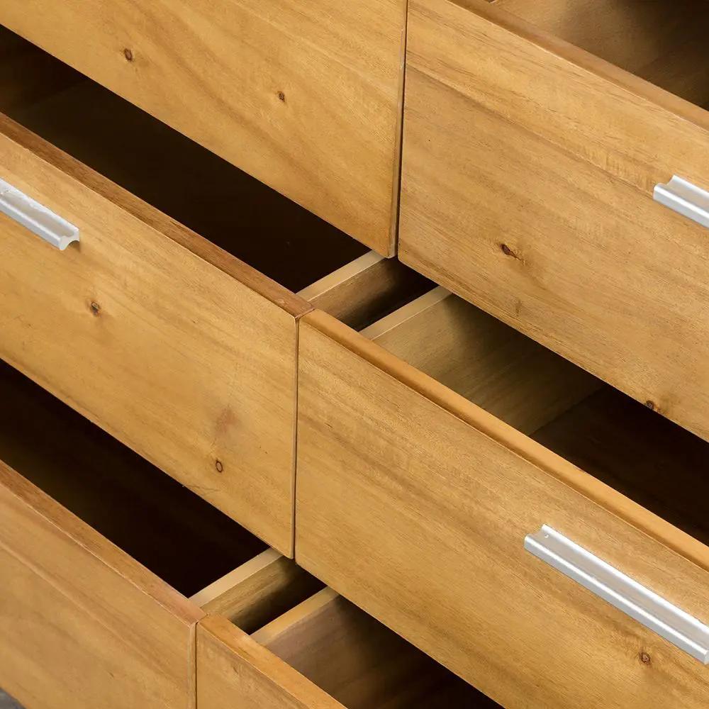 6 Drawer Dresser - Natural Wood / Brown by Unique Piece Furniture