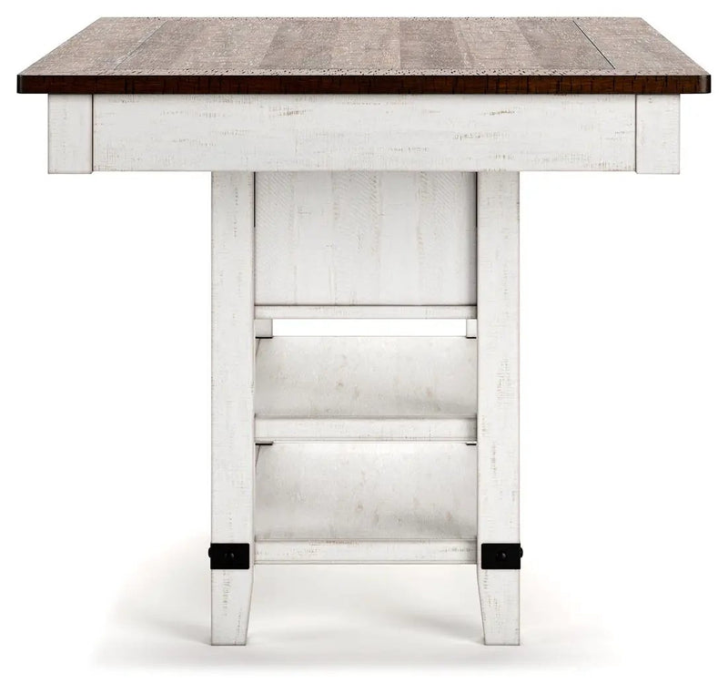 Valebeck - Rect Dining Room Counter Table With Wine Rack by Unique Piece Furniture
