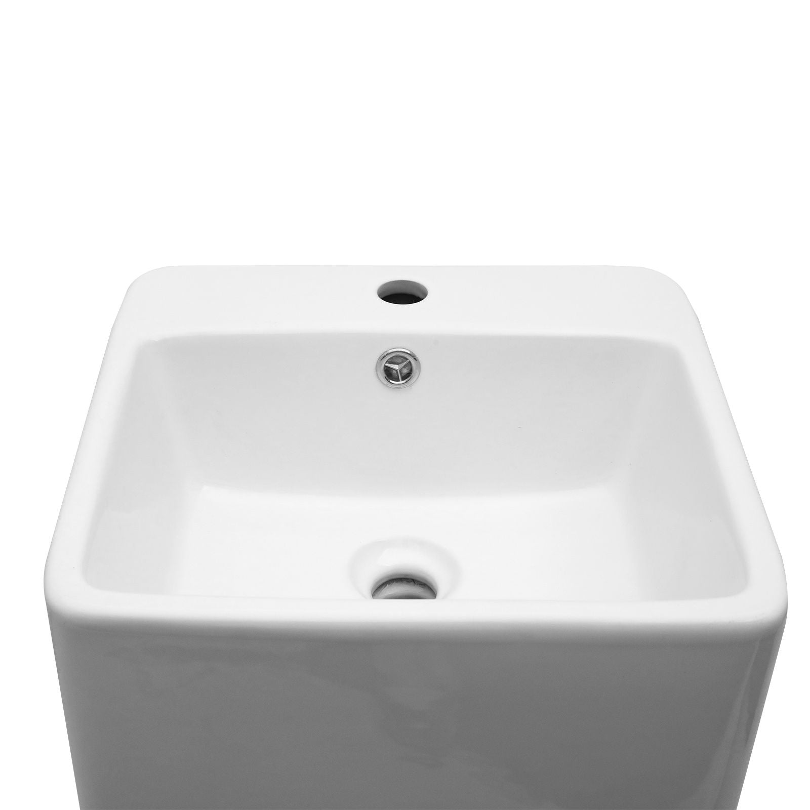Pedestal Sink 16" For Powder Rooms - White by HouseOfZazla