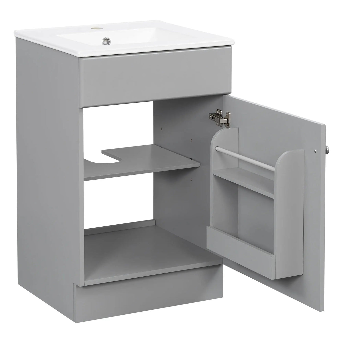Bathroom Vanity With Sink, Cabinet With Adjustable Shelf by HouseOfZazla