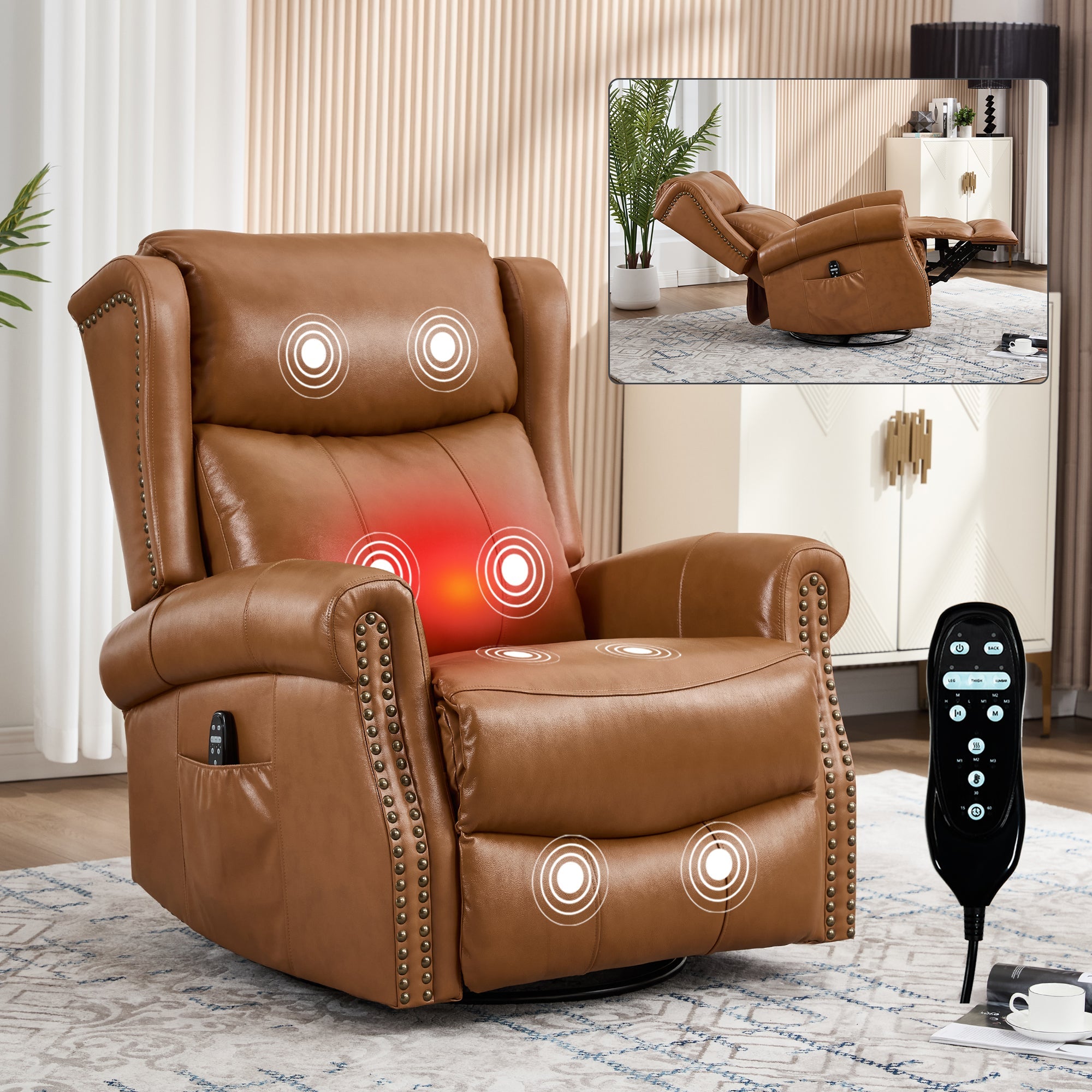 Heat Massage Manual Recliner Chair by HouseOfZazla