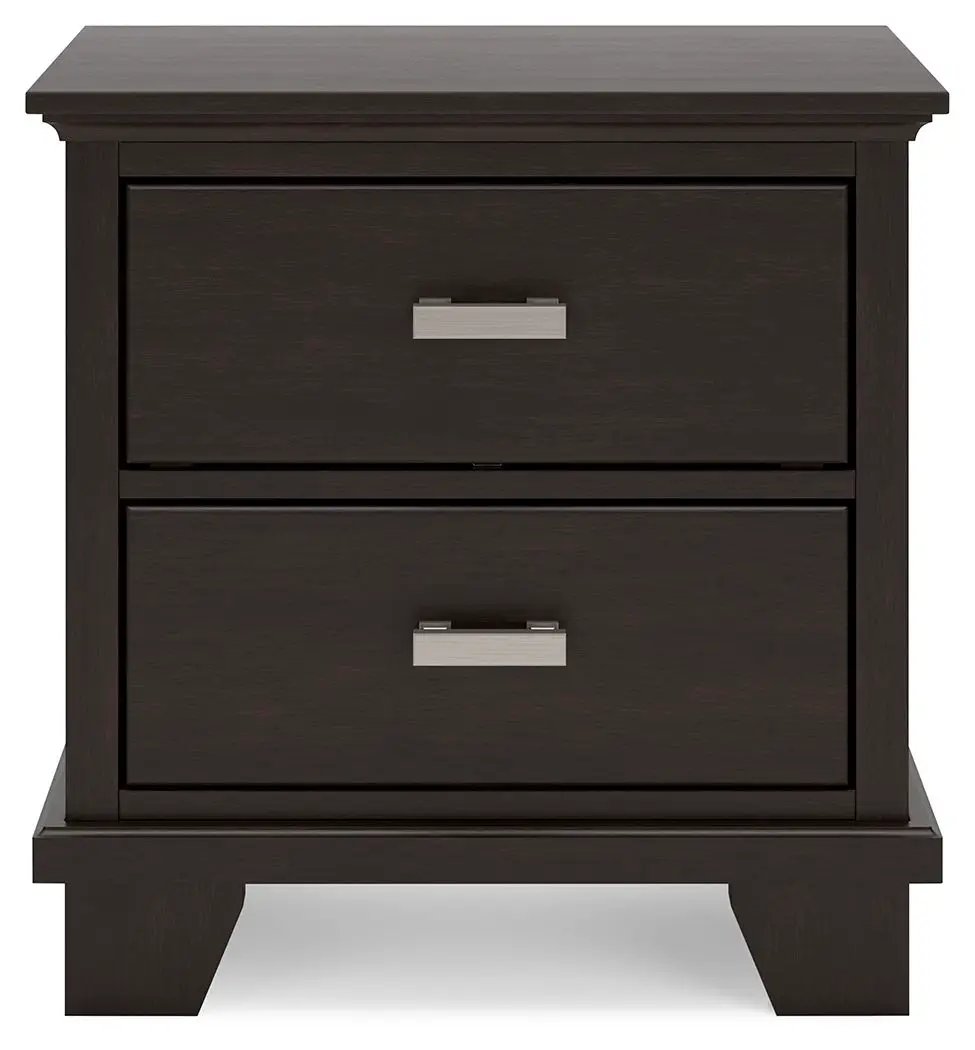 Covetown - Two Drawer Night Stand - Dark Brown by Unique Piece Furniture