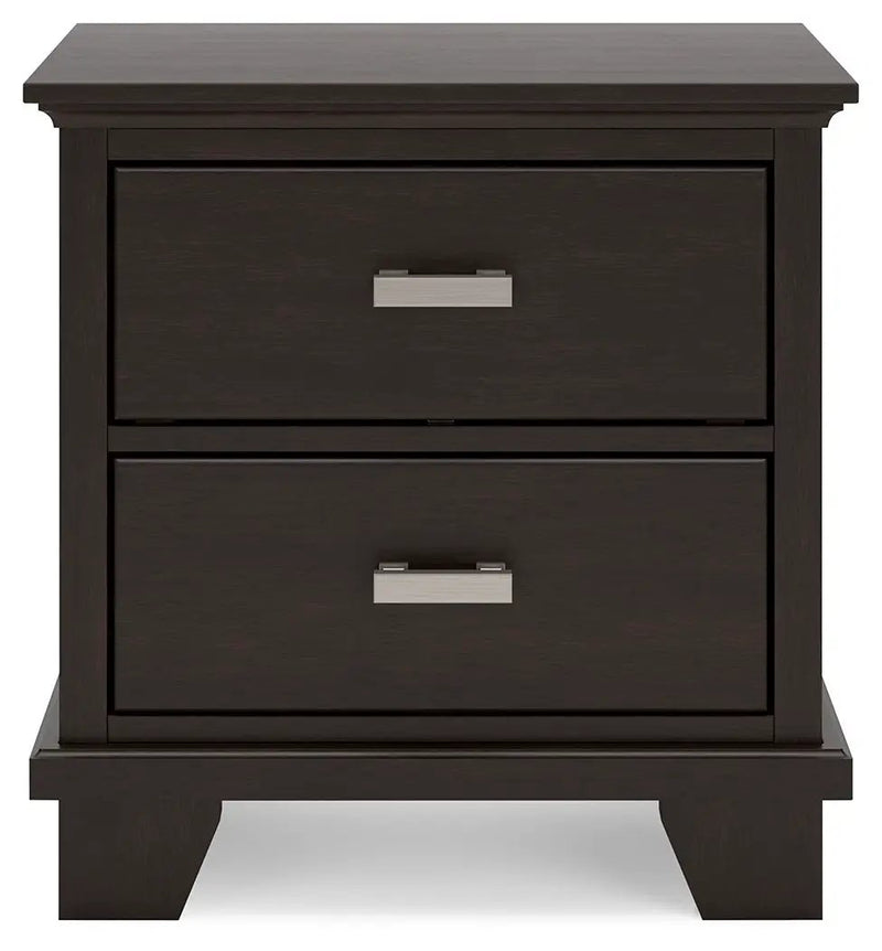 Covetown - Two Drawer Night Stand - Dark Brown by Unique Piece Furniture