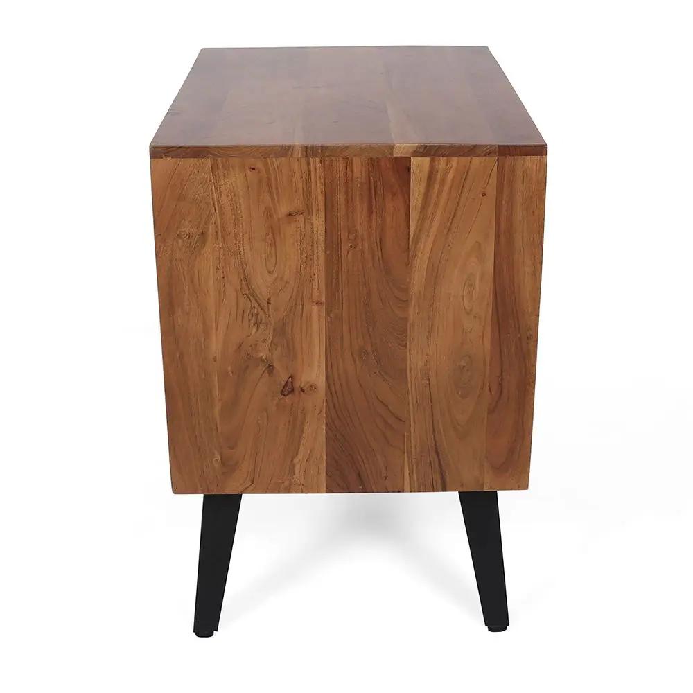 Asther - Bedside Table - Natural Wood / Brown by Unique Piece Furniture