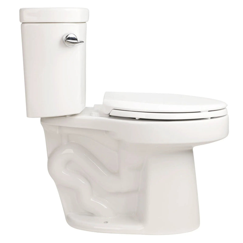 Gloss 2 Piece Toilet With 1.28 Gpf Tornado Flush, Rimless Bowl, Soft Closing Seat - Gloss White by HouseOfZazla