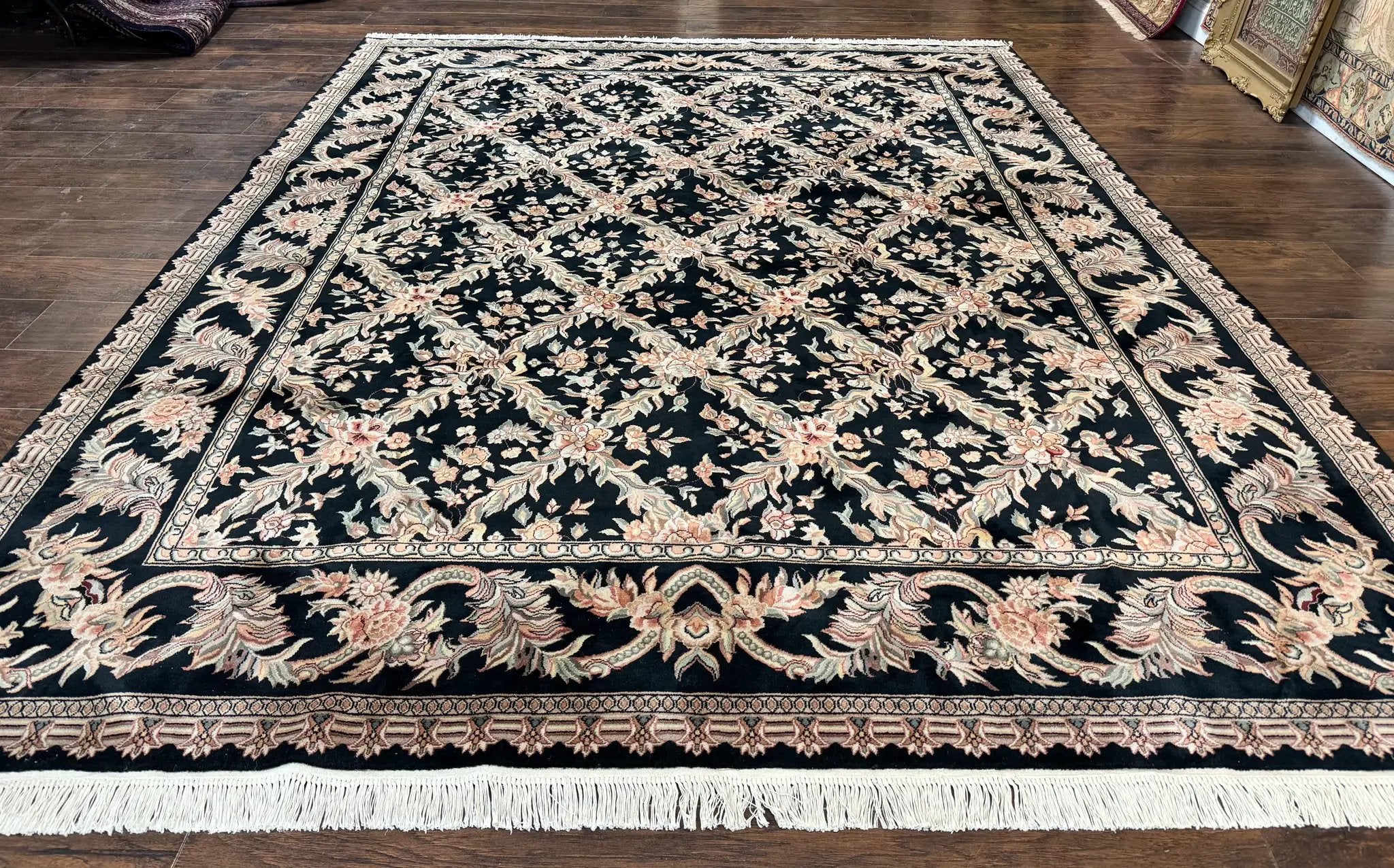 Pak Persian Rug 8x10, Black, Handmade by Jewel Rugs