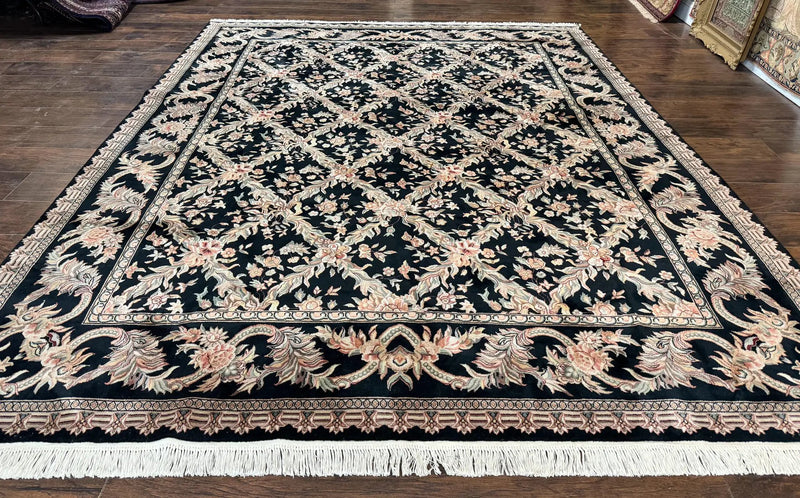 Pak Persian Rug 8x10, Black, Handmade by Jewel Rugs