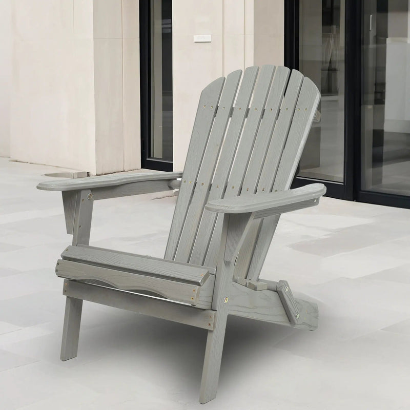 Lounge Patio Chair For Garden Outdoor Wooden Folding Adirondack Chair (Set of 2) Solid Cedar Wood Lounge Patio Chair For Garden by Unique Piece Furniture