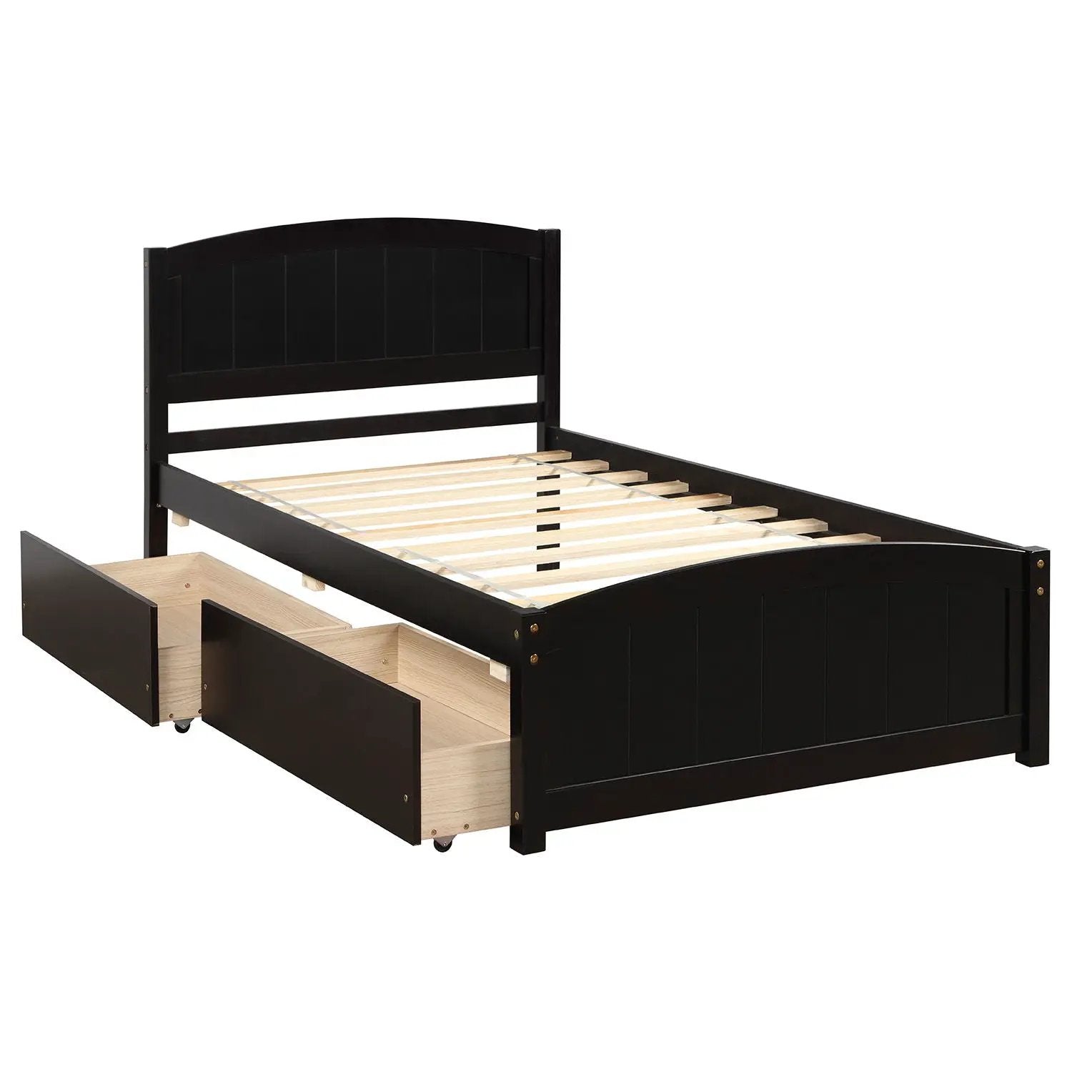 Platform Bed & Headboard, Footboard And Wood Slat Support by HouseOfZazla