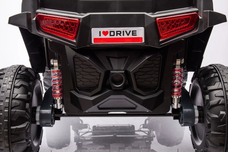 12V7A*2 30W*4 Four-Wheel Drive Seat One Button Start, Forward And Backward, High And Low Speed, Music, Front Light, Power Display, Two Doors Can Open, 2.4G R / C, Seat Belt Four Wheel Absorber by HouseOfZazla