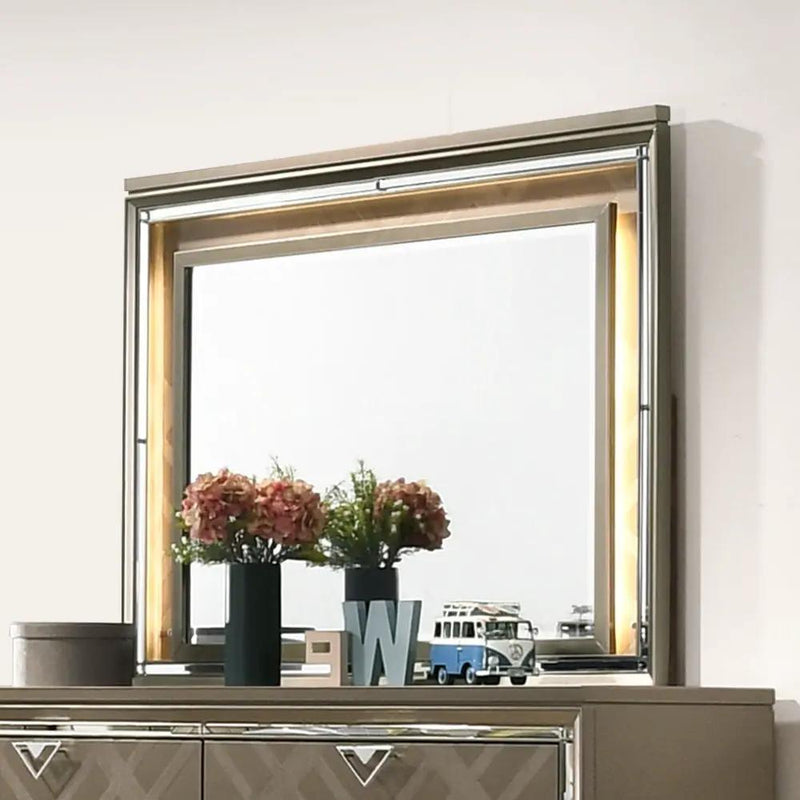 Skylar - Mirror With Led by Unique Piece Furniture