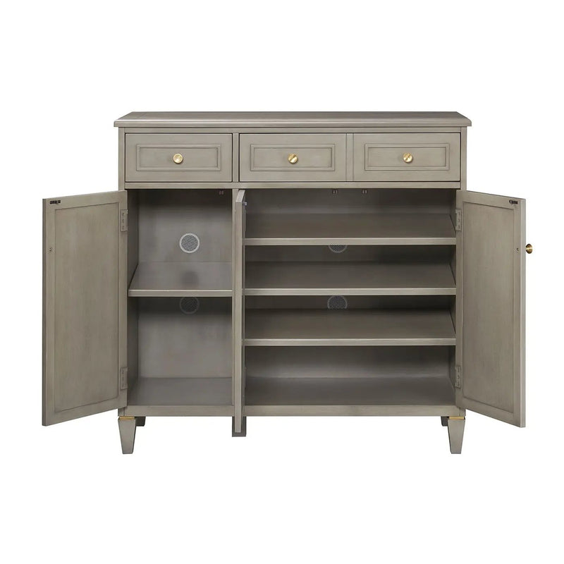 Dauphin - Handpainted Entryway Storage Cabinet - Gray Cashmere by HouseOfZazla