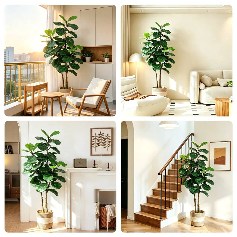 Artificial Fiddle Leaf Fig Tree 5FT with Planter, photo 2 of 10