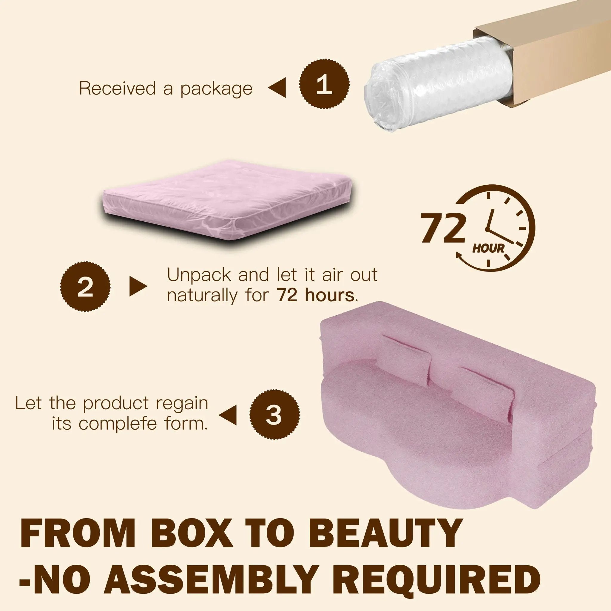 Modern Floor Sleeper Sofa Bed With 2 Pillows, Convertible Twin Size Folding Mattress For Living Room by HouseOfZazla