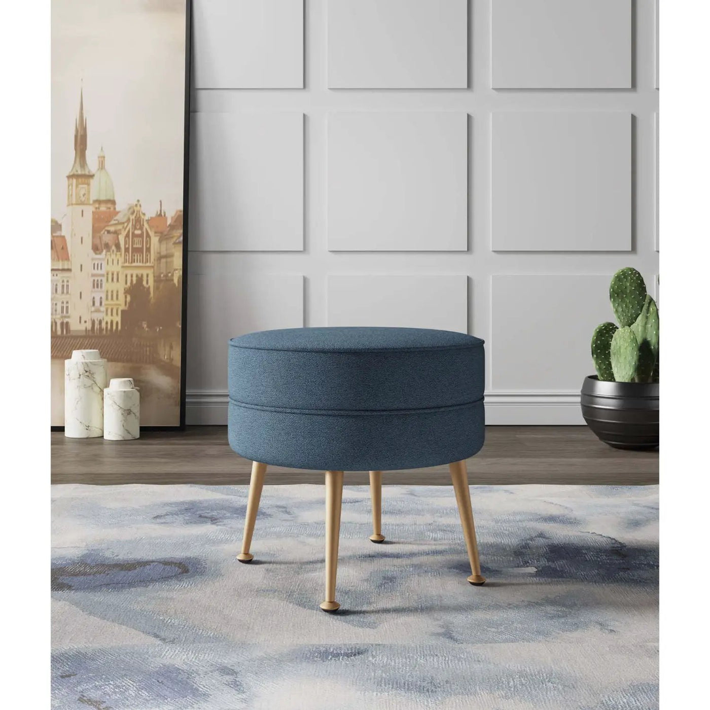 Bailey - Upholstered Accent Ottoman by HouseOfZazla