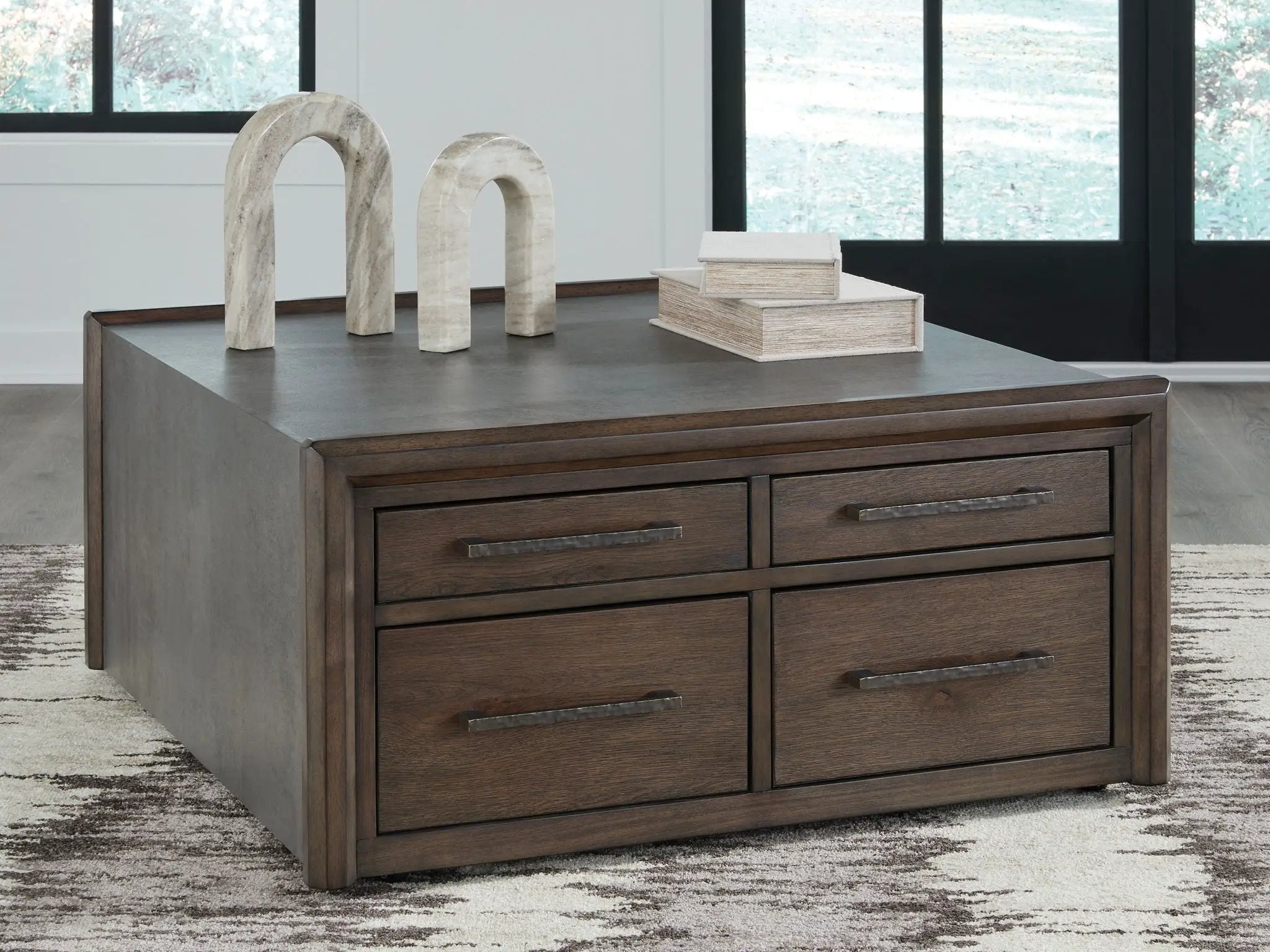 Kallenny - Square Cocktail Table - Brown / Gray by Unique Piece Furniture