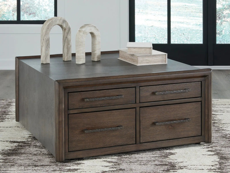Kallenny - Square Cocktail Table - Brown / Gray by Unique Piece Furniture